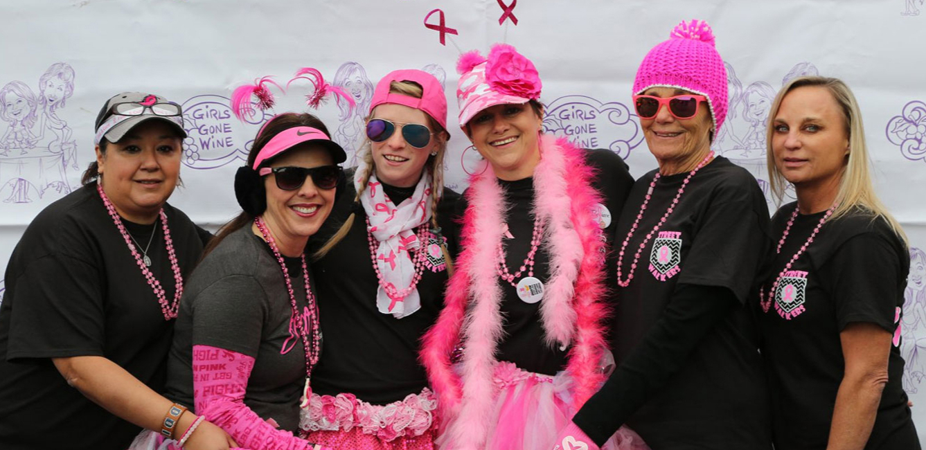 Participants at our Girls Gone Wine 50 Shades of Pink 6kish Walk/Run